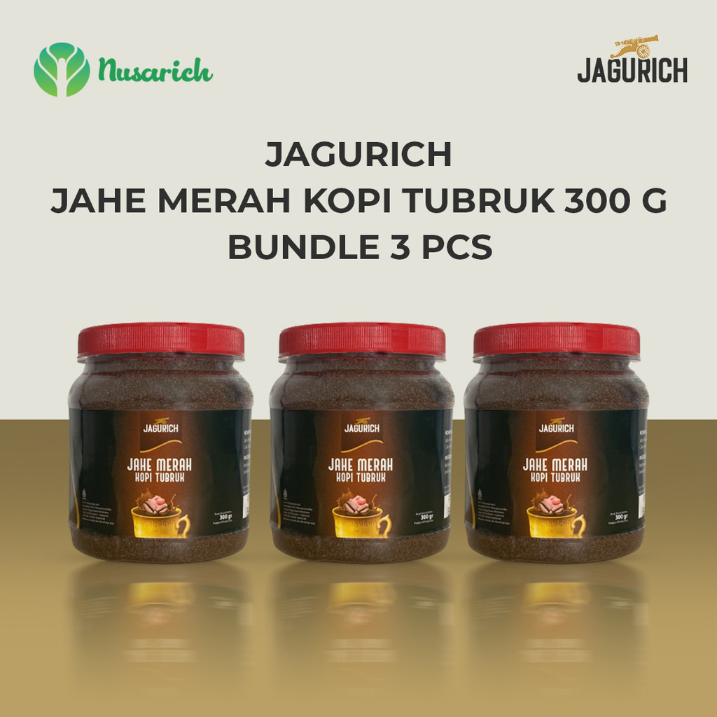 

JAGURICH Jahe Merah Kopi Tubruk 300 Gr 3 Toples