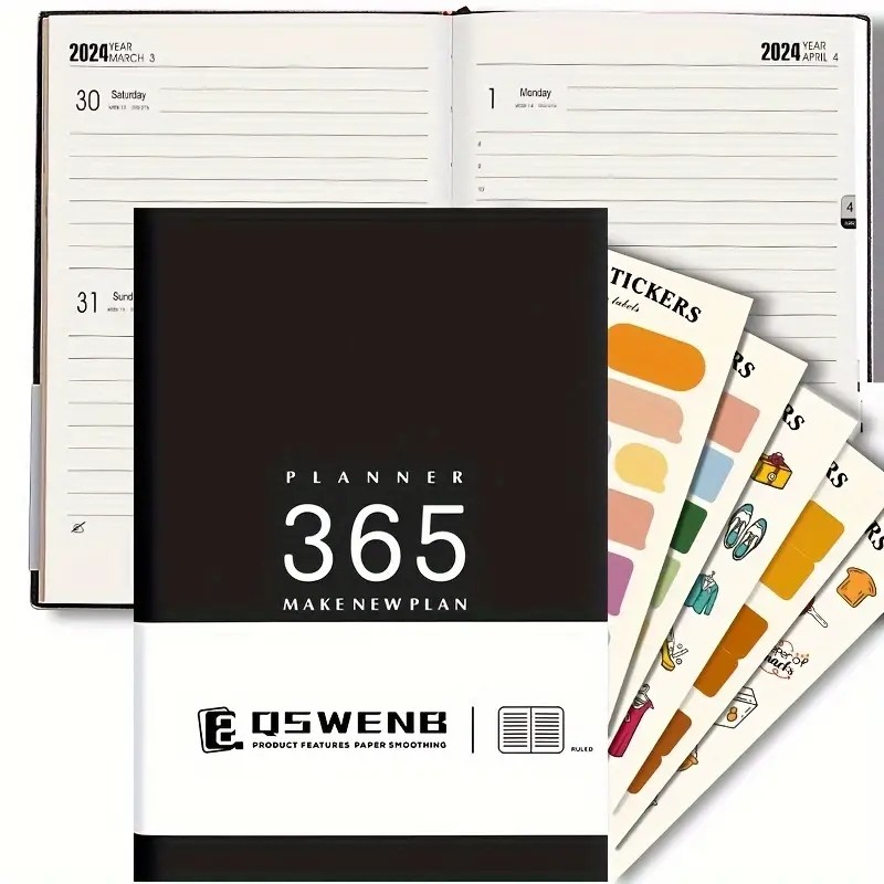 

Agenda 2024 Planner Notebooks 365 Pages Journal Notebook With 5 Sheets Of Label Stickers Diary Weekly Daily Office School