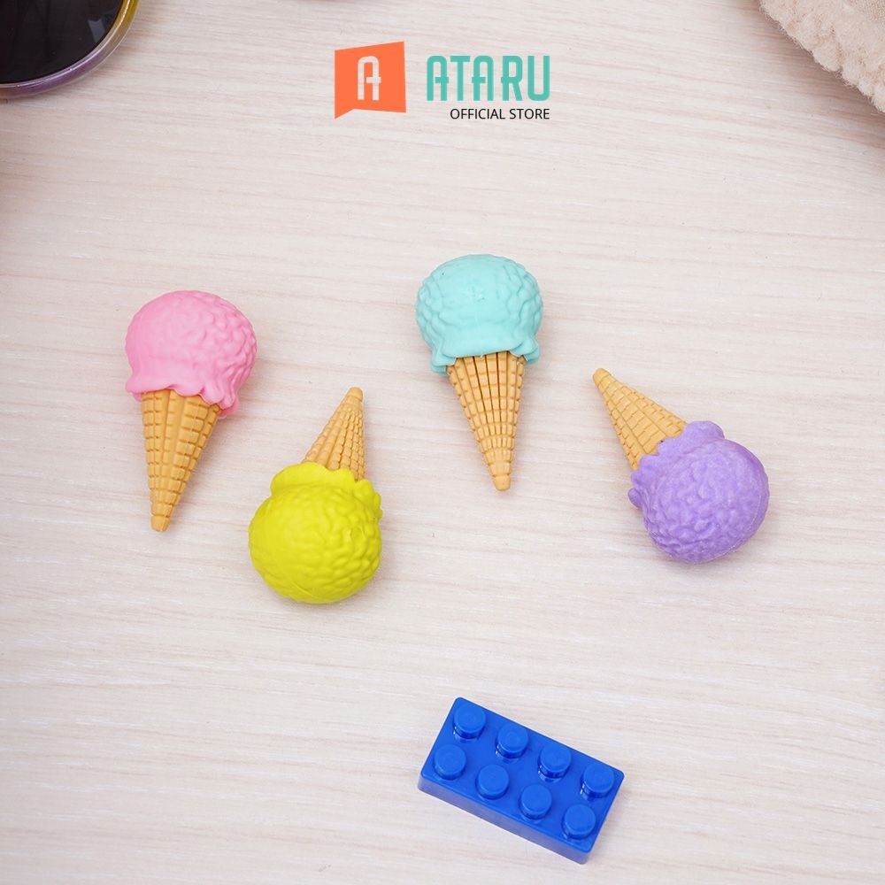 

Ataru Penghapus Pensil Ice Cream 4.5 cm Set 4 Pcs - Mix Pencil Eraser Pengapus Perlengkapan Sekolah Dan Kantor