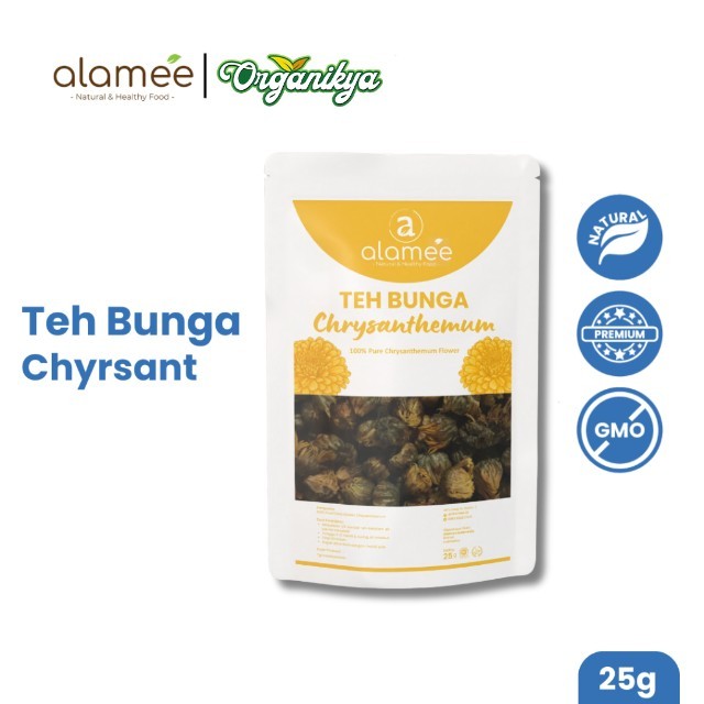 

Teh Bunga Chrysanthemum Tea Krisan Emas Golden Crysant Herbal Alami Organik Alami Crysanthemum 25gr organikya