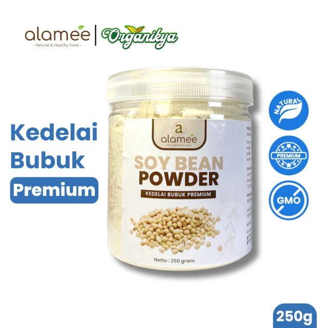 

ALAMEE Soy Milk Bean Powder PREMIUM Bubuk Susu Kacang Kedelai Murni Tinggi Protein Tanpa Gula 250gr organikya