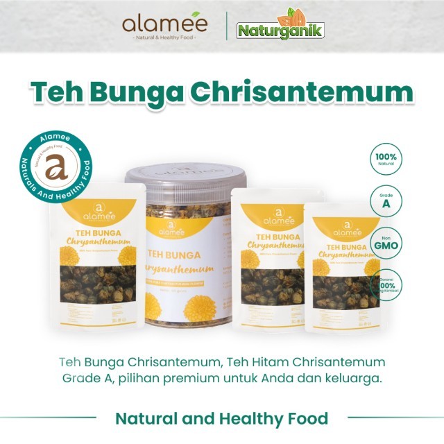 

ALAMEE Chrysanthemum Tea Teh Bunga Krisan Golden Chrysant Emas Alami Organik Crysanthemum Premium Naturganik
