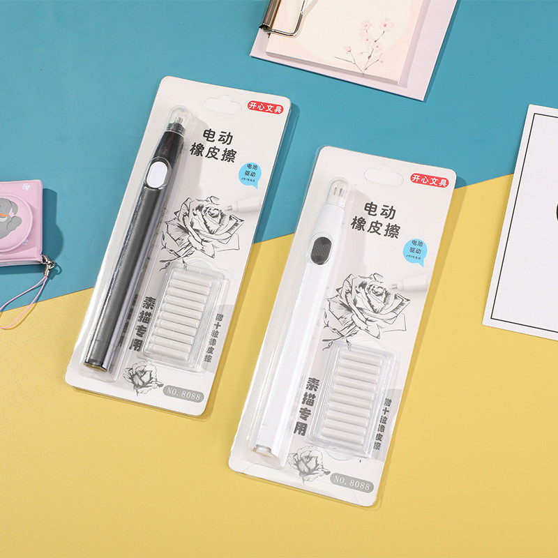 

Adjustable Electric Rubber Eraser With Rubber Refills Battery Power For Sketch Drawing Erasing School Stationery Supplies