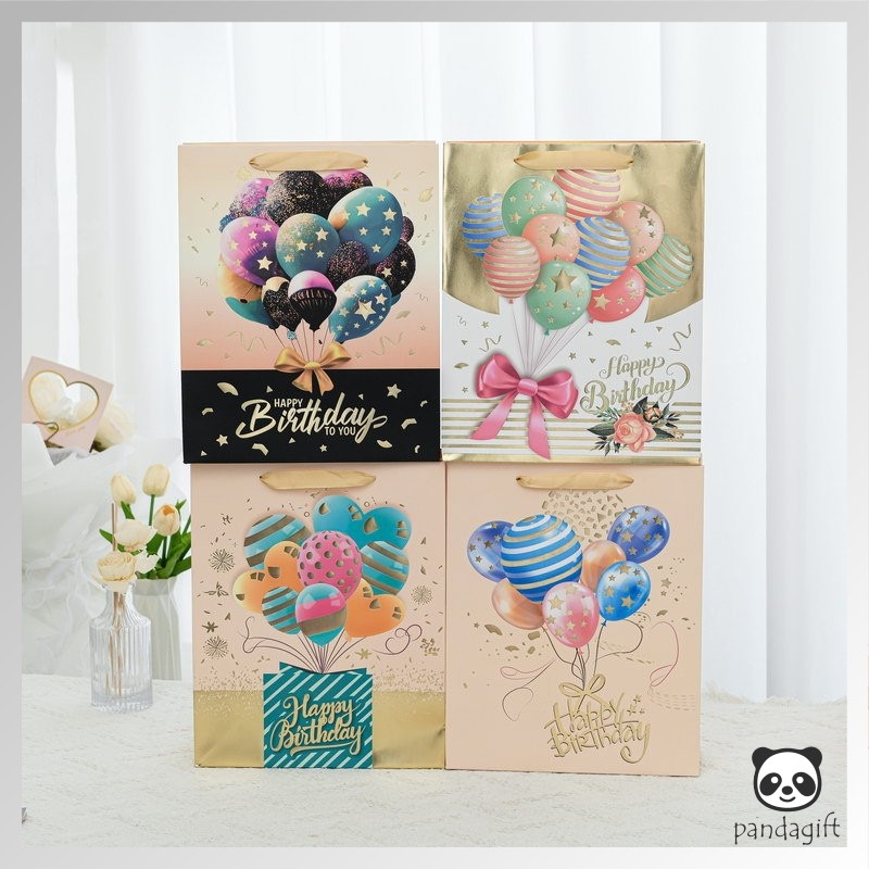 

Paper Bag Gift Cute / Paperbag Hadiah Motif Abstrak Dot Polos Thank You HBD Birthday - GG0546