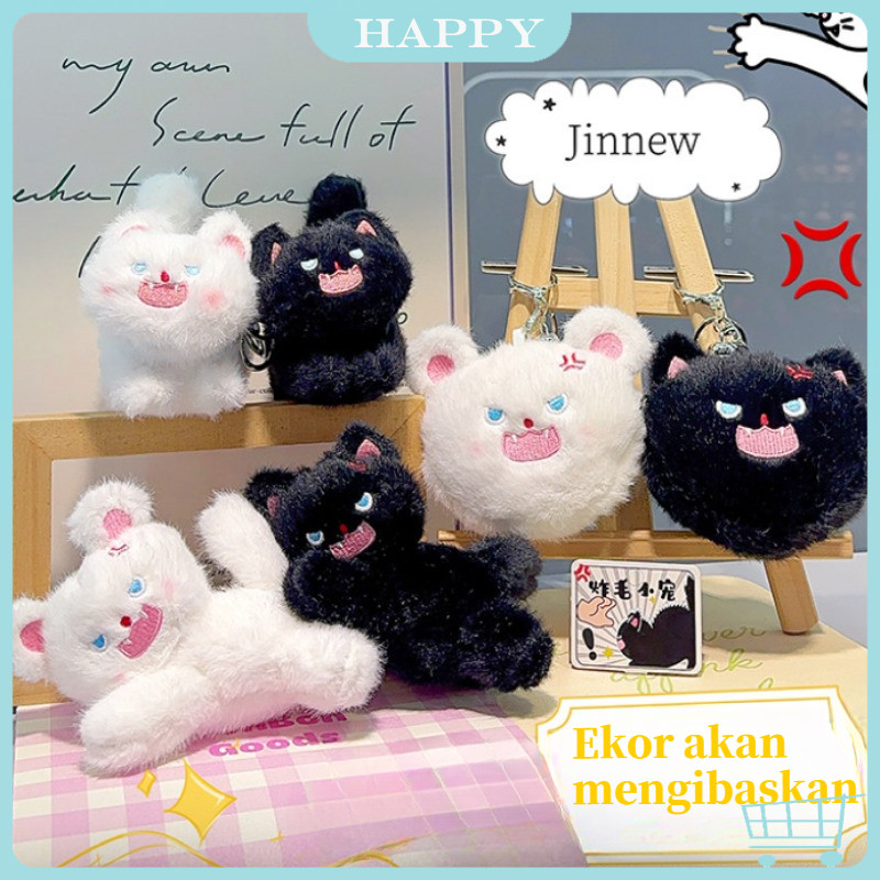 [ COD✅Ready ] Boneka Kucing Marah Gantungan Kunci Lucu Kreatif Hadiah Ulang Tahun Siswa Liontin Tas 
