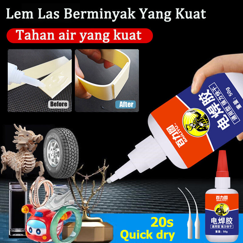 

Lem G 50gr Korea Kualitas Super Lem Cair Serbaguna Welding Oily Glue Solder Perekat Lem Super lem besi Tetes Serbaguna Lem Las Logam Elektrik Multifungsi Untuk Metal Kayu Keramik DIY