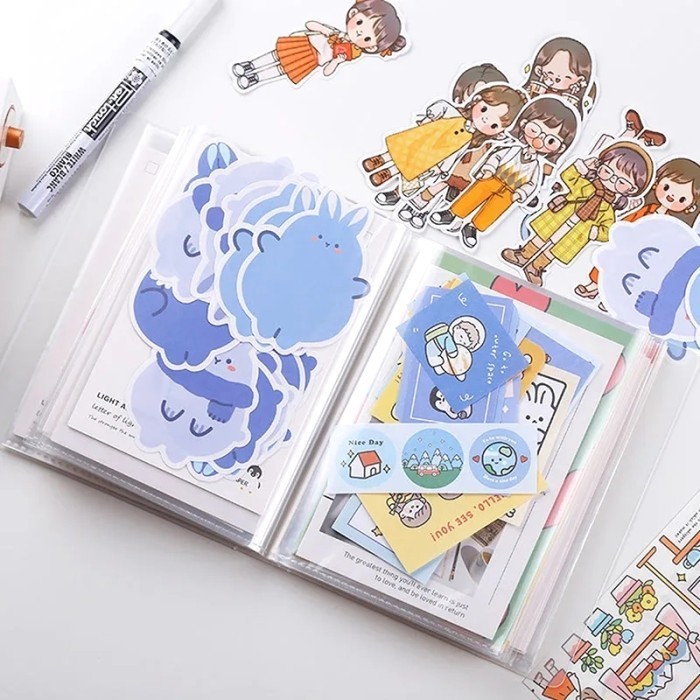 

ic| 1pcs storage A6 tempat penyimpanan sticker foto album