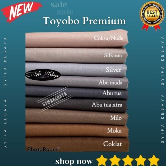 New . Bahan Kain Toyobo  Meteran / Kain Katun Toyobo