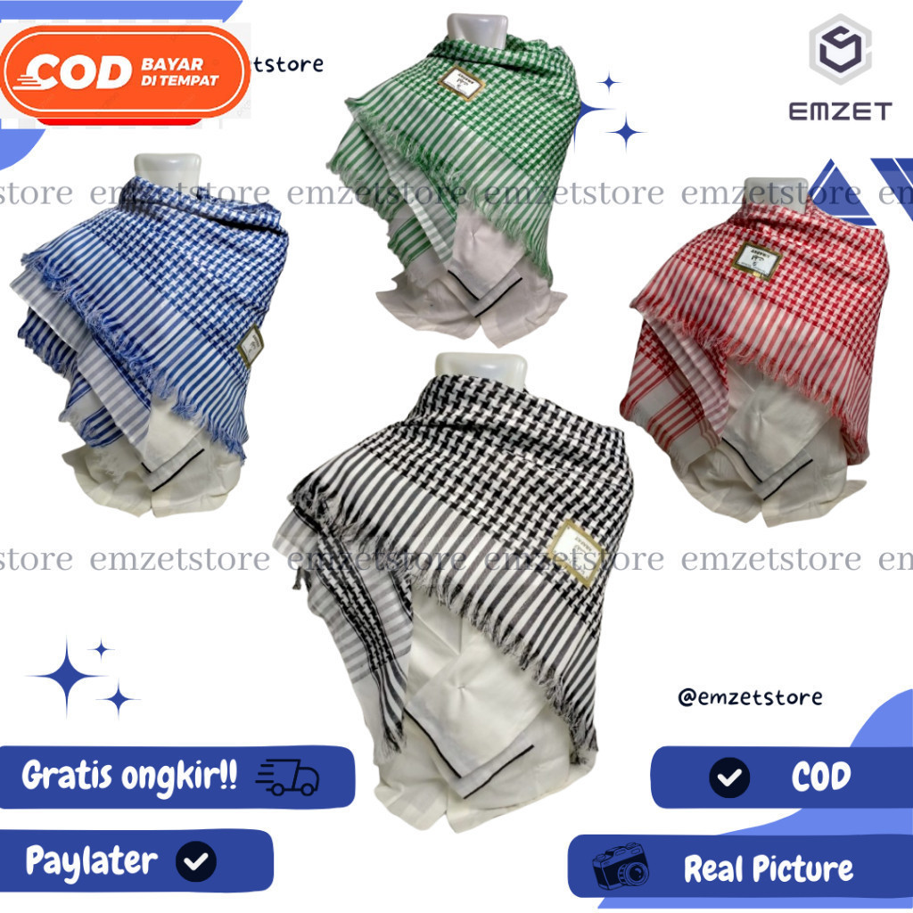 SORBAN HAJI SORBAN PALESTINA SORBAN TENUN SORBAN MOTIF JAGUNG PREMIUM