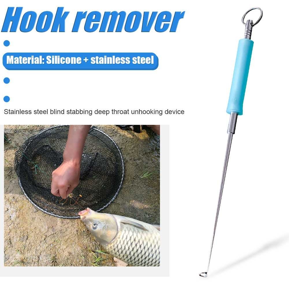 Fish Hook Remover Spiral - Alat Pelepas Kail Pancing Aman dan Fleksibel | Gagang Panjang Anti Selip 
