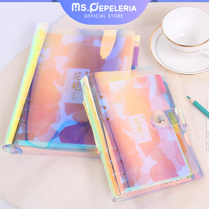 

A6/A5 Binder Clear Soft PVC Notebook Binder Cover Planner 6-Ring Loose-Leaf Folder - Ms.Pepeleria