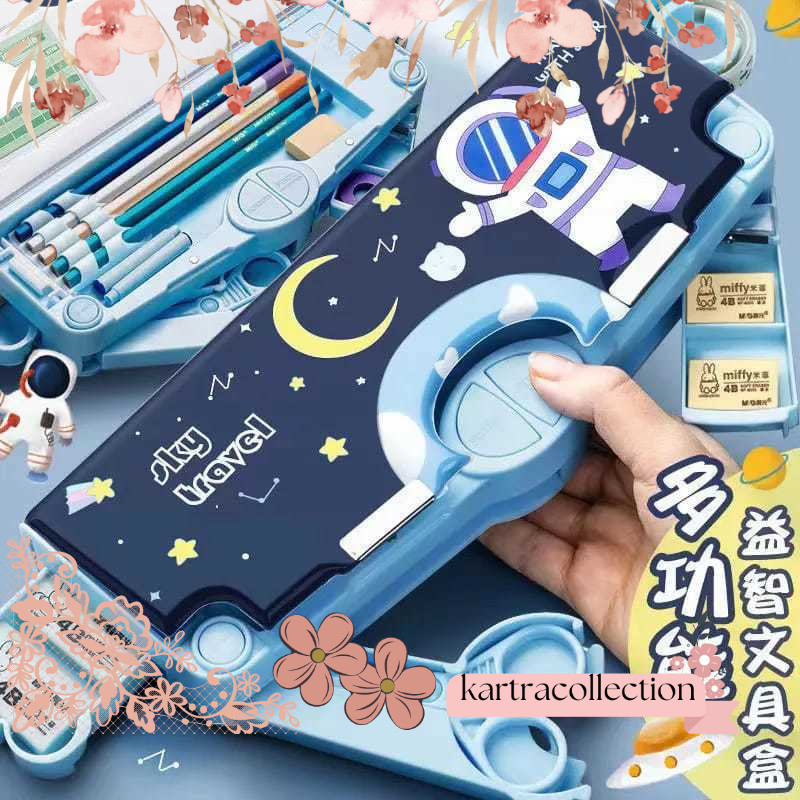 

( zwq ) K001 Kotak Pensil Multifungsi Motif Kartun Untuk Laki Laki Perempuan / Tempat Pensil Serbaguna Anak Sekolah TK SD KTC