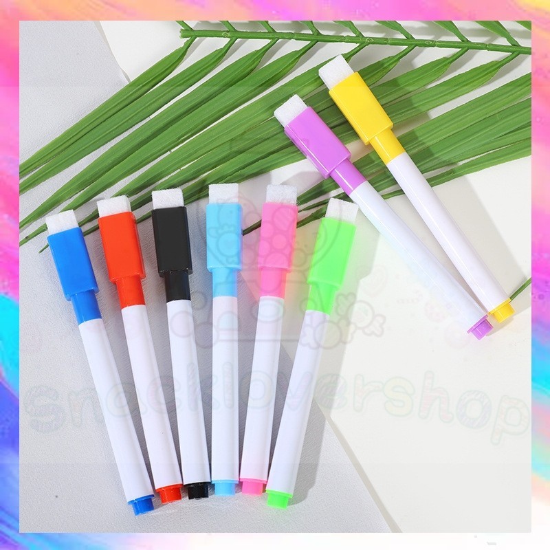 

Spidol Mini Papan Tulis White Board Dengan Penghapus / Spidol Warna Warni Wipe Clean
