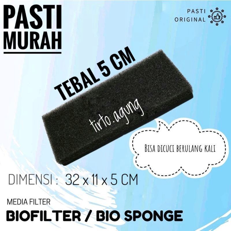KAPAS BIOFOAM HITAM TEBAL 100% POLYESTER FIBER BISA DICUCI MEDIA FILTER BUSA BIO FOAM AQUARIUM