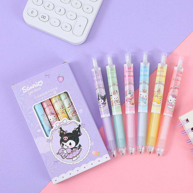 

[GROSIR ATK] PULPEN GEL 1 SET ISI 6 PCS MOTIF KARTUN SANRIO NEW EDITION LUCU KAWAII LG