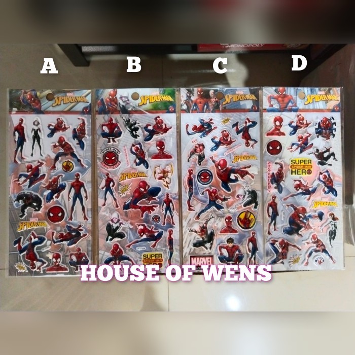 

STICKER SPIDERMAN - STICKER TIMBUL SPIDERMAN - STICKER ANAK LUCU