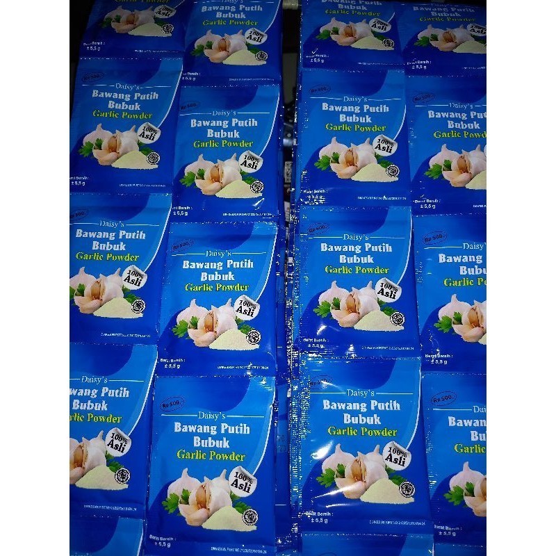 

BNS - DAISY'S BAWANG PUTIH BUBUK RENTENG ISI 12 SACHET berat 5,5g - ARM