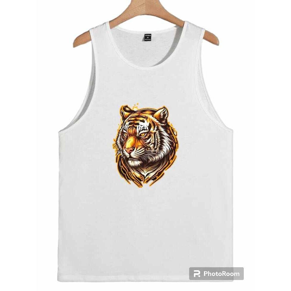 kaos singlet pria dewasa lekbong tanktop cowok tanpa lengan motif macan