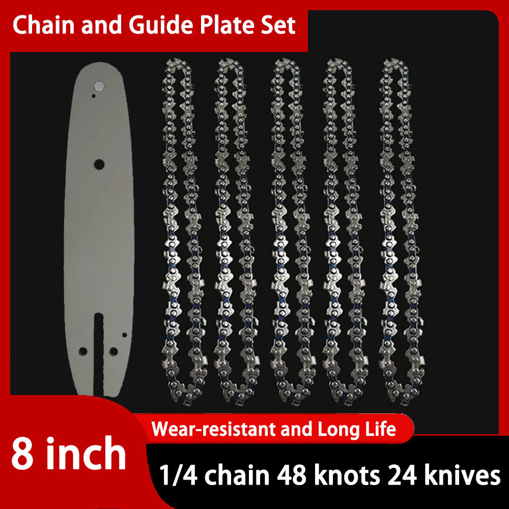 8 Inch Chainsaw for Wood Cutting Wireless Mini Saw Chain Guid Portable Electric Saw Mini Chainsaws L