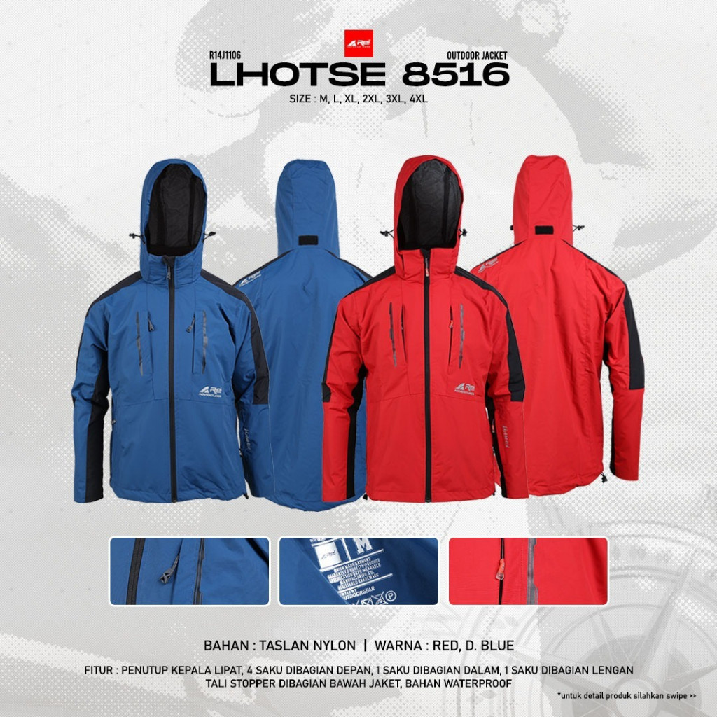 Jaket Gunung Wanita Lhotse Jaket  Windproof Jaket Water Repelent Arei Outdoorgear