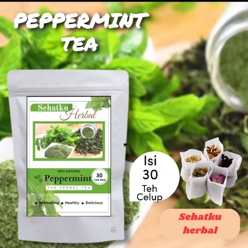 

Peppermint Tea | Pure Peppermint Leaves Tea - Teh Daun Mint Isi 20 Tea Bag/Celup