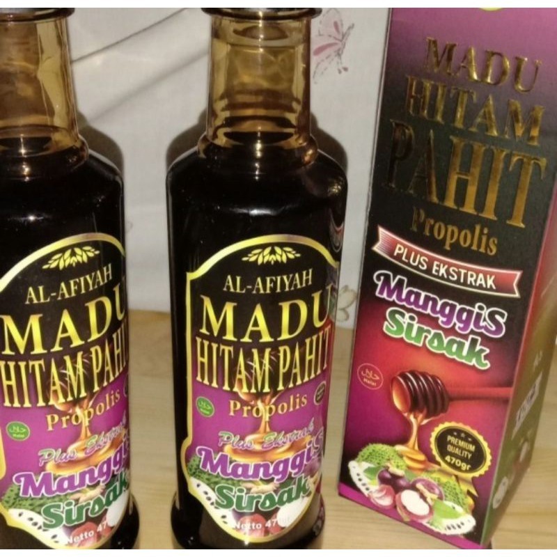 

Madu Hitam Pahit | Plus Sirsak Dan Kulit Manggis | Madu Pahit Al Fiyah 470gr