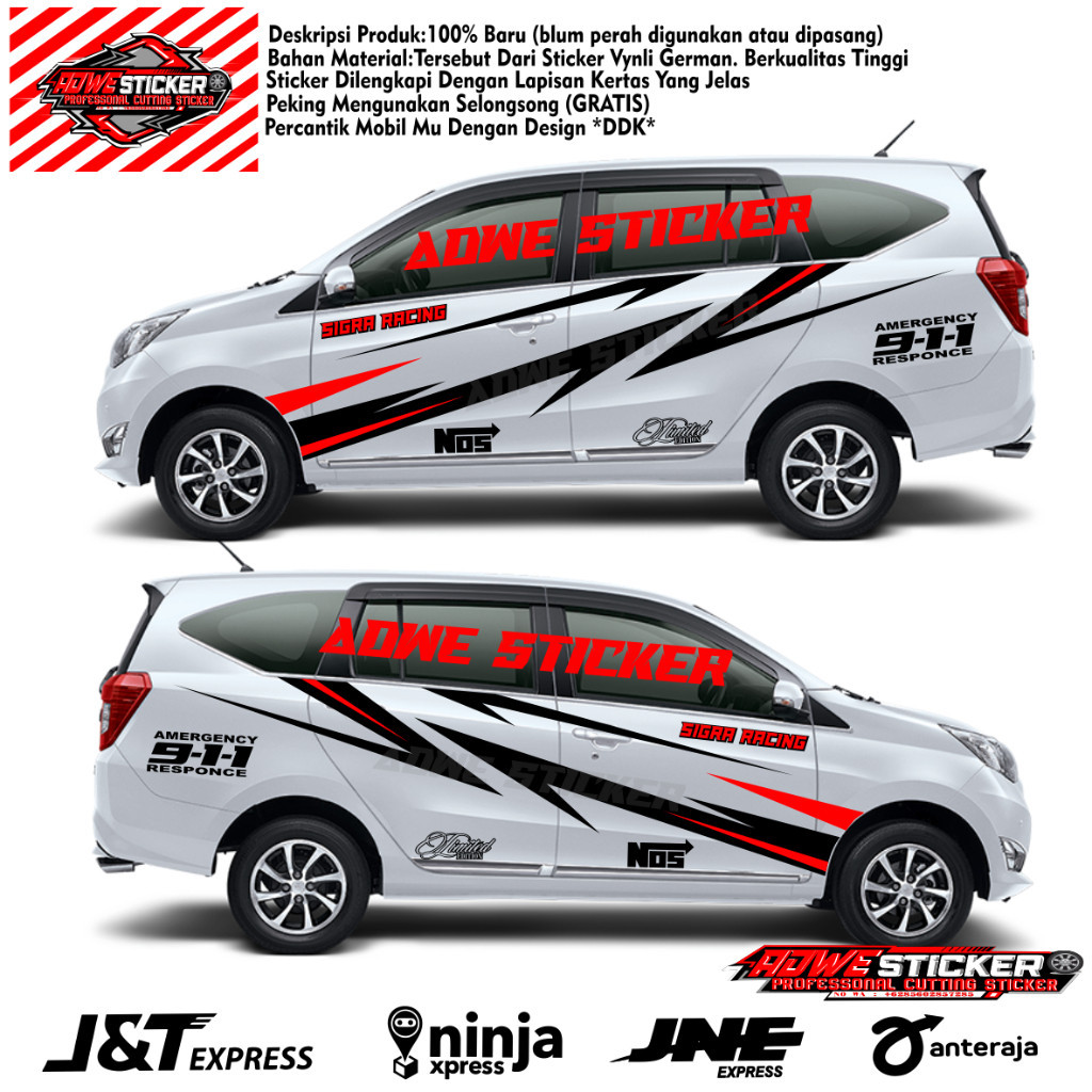 STIKER STICKER CUTTING STIKER MOBIL DAIHATSU SIGRA TOYOTA CALYA CUTTING LIST MOBIL SIGRA CALYA KEREN