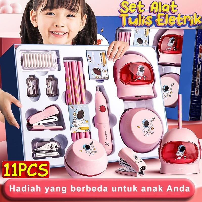 

[PROMO MURAH] Electric Stationery 11 piece Set Rautan Elektrik Set Alat Tulis Elektrik Et Alat Tulis Elektronik Rautan Penghapus Vacuum Pencil 11 In 1 Rautan Pensil Elektrik