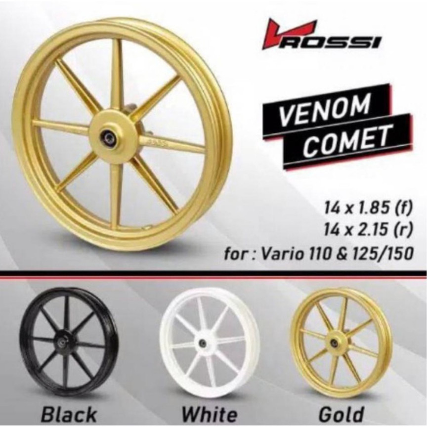 Velg Vrossi venom palang 8 / P8 untuk vario 125/150 putih hitam gold