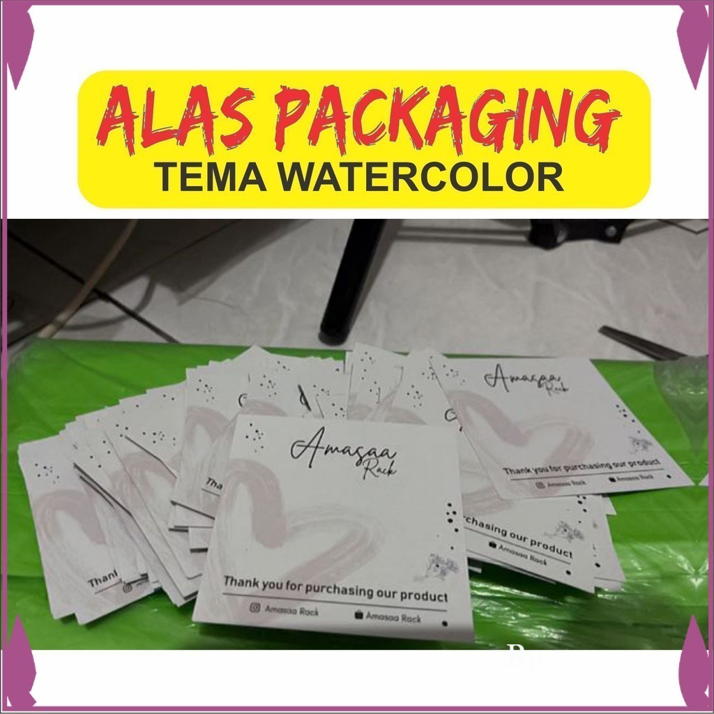 

custom alas packing WATERCOLOR murah Premium