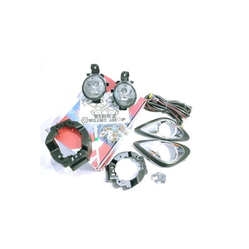 LAMPU FOG LAMP FOGLAMP KABUT BEMPER BAWAH DEPAN NISSAN MARCH 2013 2014 2015 2016 2017 1SET