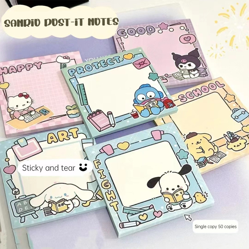 

✨COD Kartun Sanrio Post-It Note Kertas Catatan Tempel Lucu Buku Materi Akun Siswa-GS