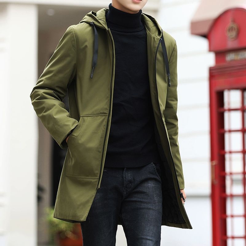 Humapure Jaket Pria Korea Jubah Mantel Panjang Jaket Anime Keren