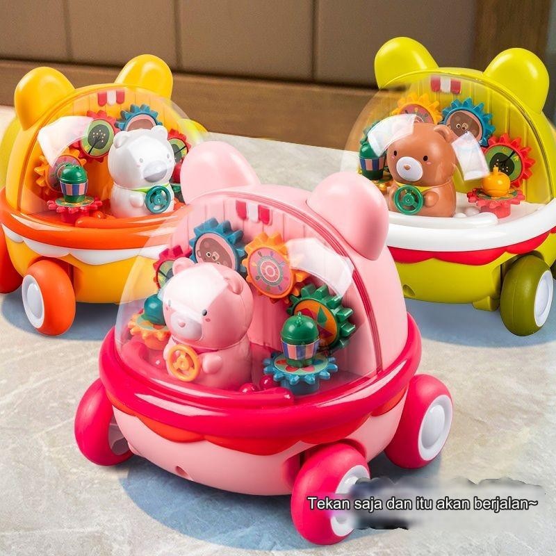 Bayi 1-3 Tahun Prajurit Inersia Mobil/Gigi Beruang Anak Mainan Mobil/6 Satu Bulan Puzzle/Laki-laki d