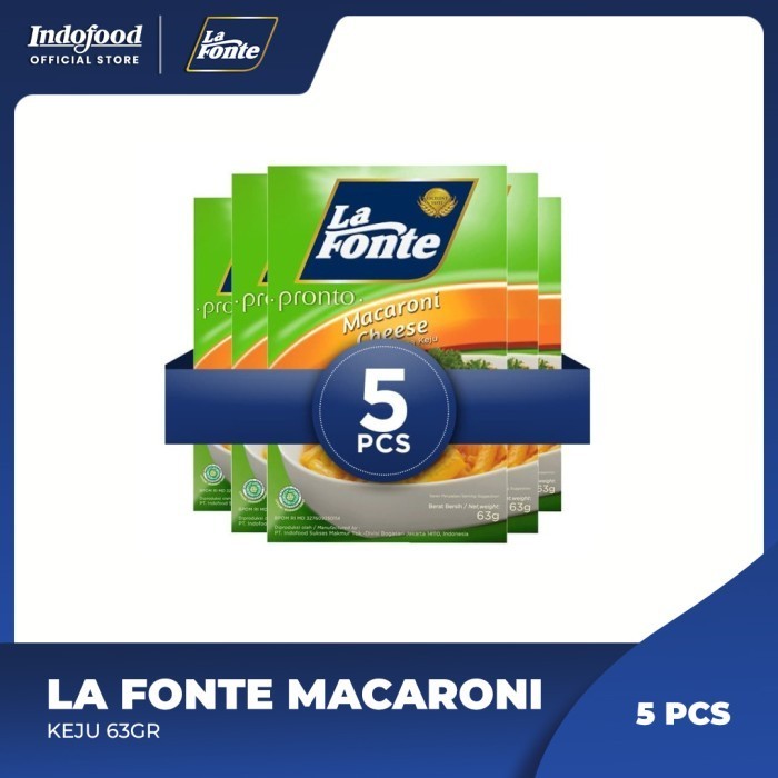 

LK4649~ sukron_86 5 Pcs - La Fonte Macaroni Keju 63gr