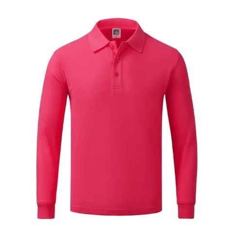 KAOS POLO SHIRT LENGAN PANJANG KERAH POLOS BAJU PRIA WANITA WANGKI UNISEX UKURAN WARNA HITAM PUTIH C