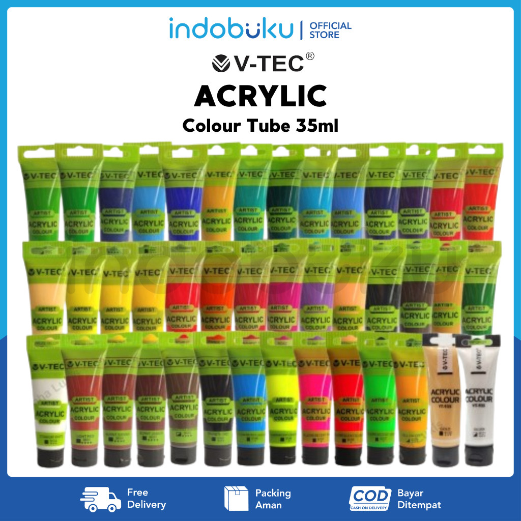 

Acrylic Colour Tube 35ML/ Cat Akrilik Tube V-tEC 35ML - Per Pcs
