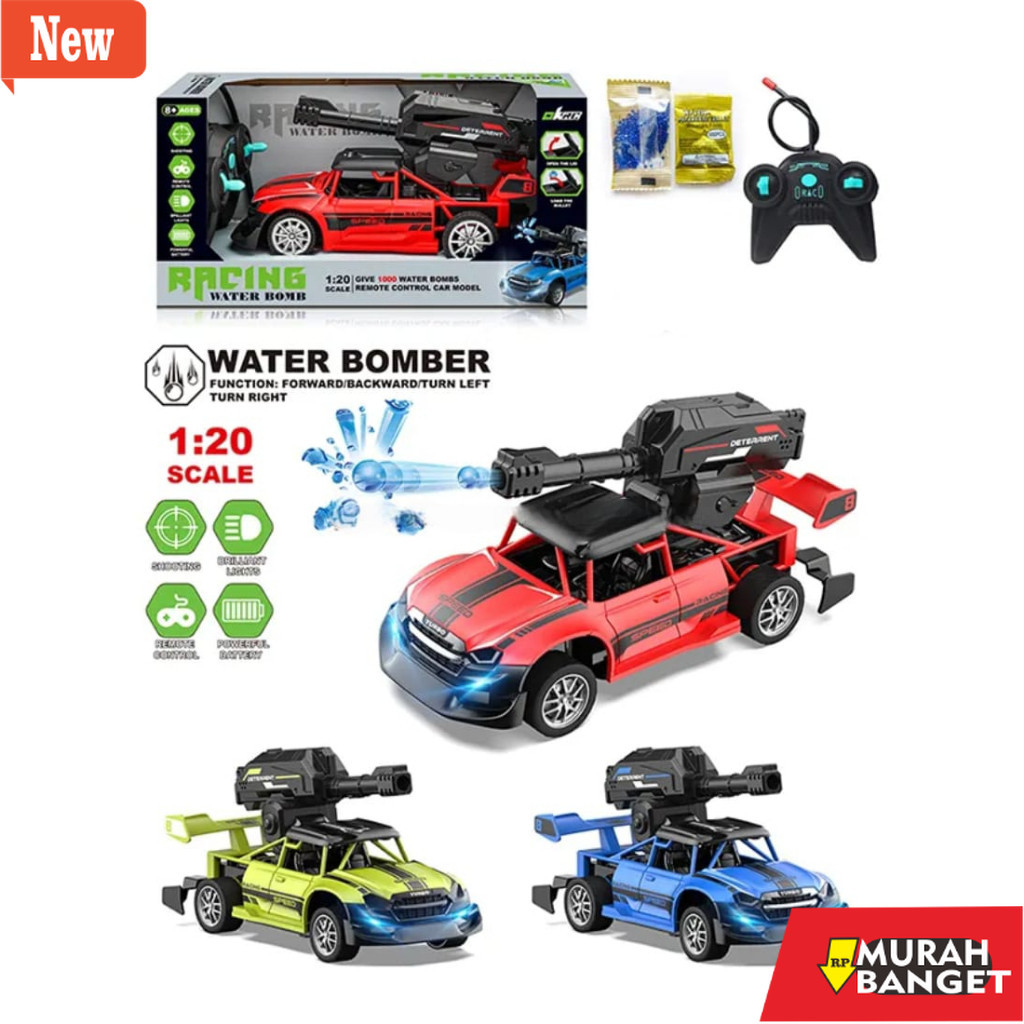 Mainan mobil balap yg lagi viral- RACING Water Bomb Armor Mesin Semprot mainan mobil Remote control 