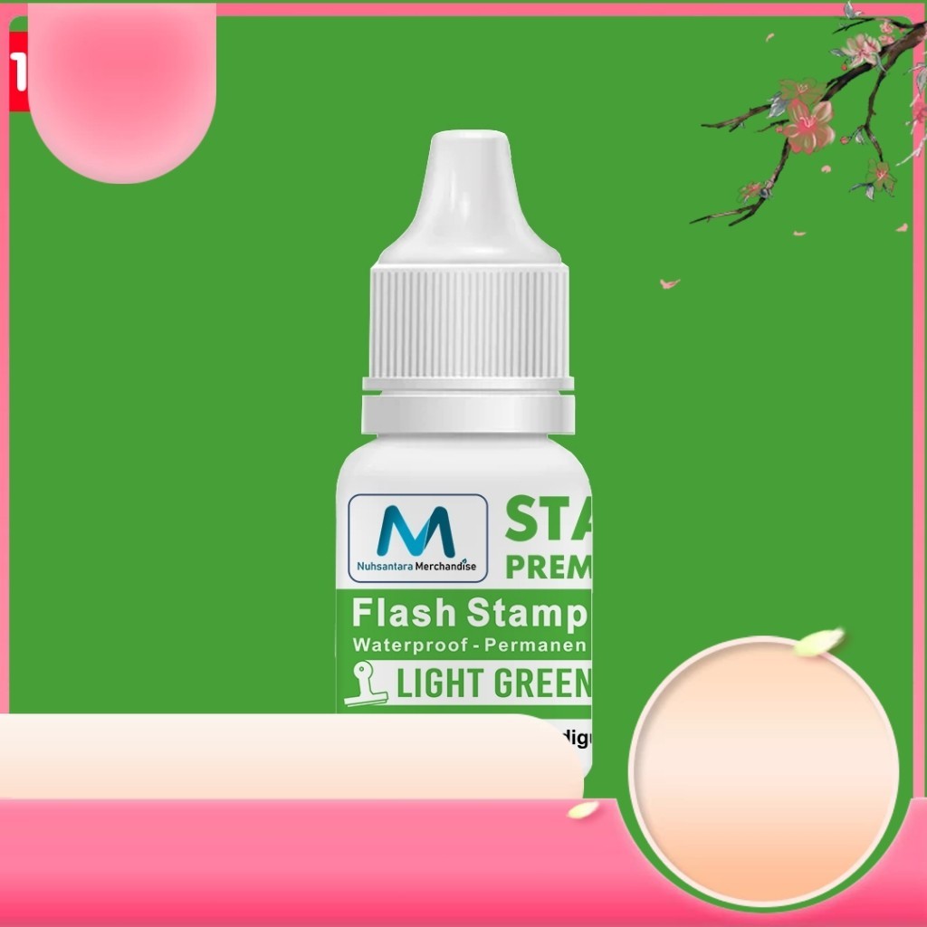 

Promo [COBA] TINTA STEMPEL FLASH 10ML WARNA HIJAU MUDA