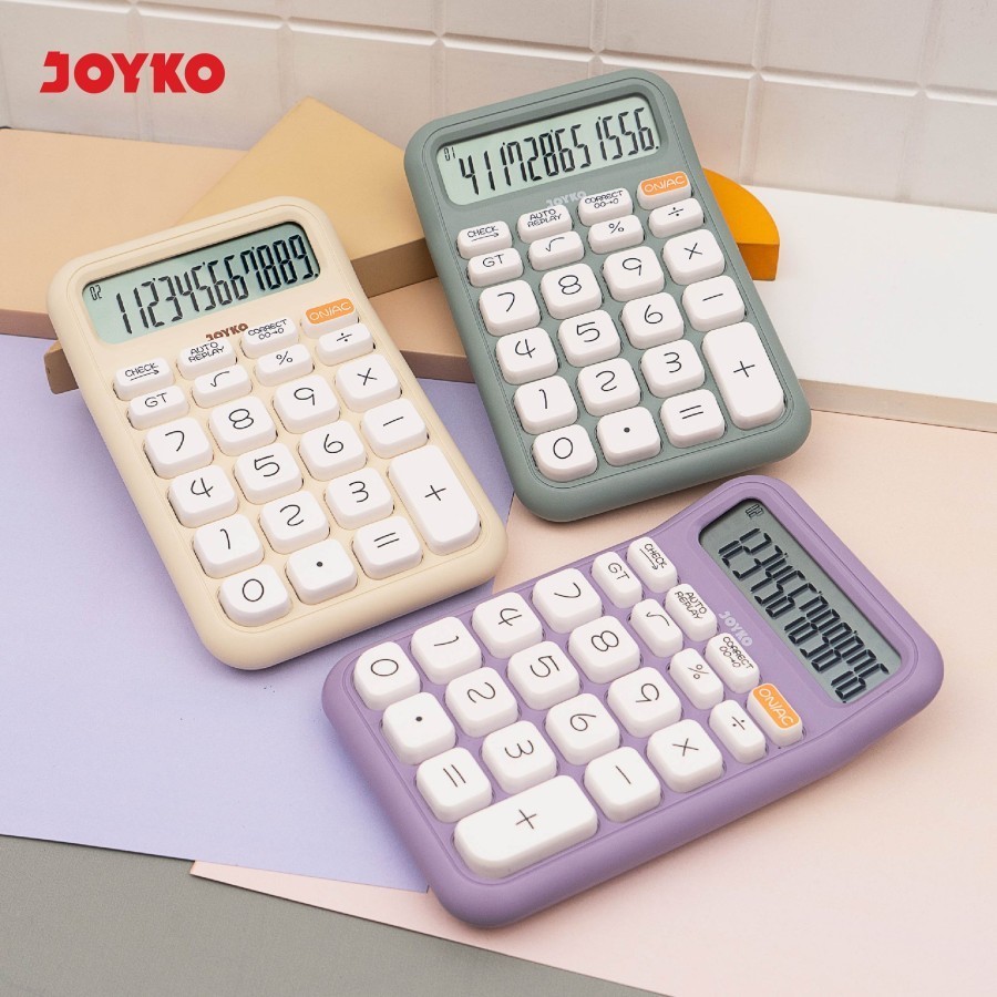 

Kalkulator Stylist JOYKO CC-62CO / Calculator Cek Ulang Pastel Color Fancy CC62CO