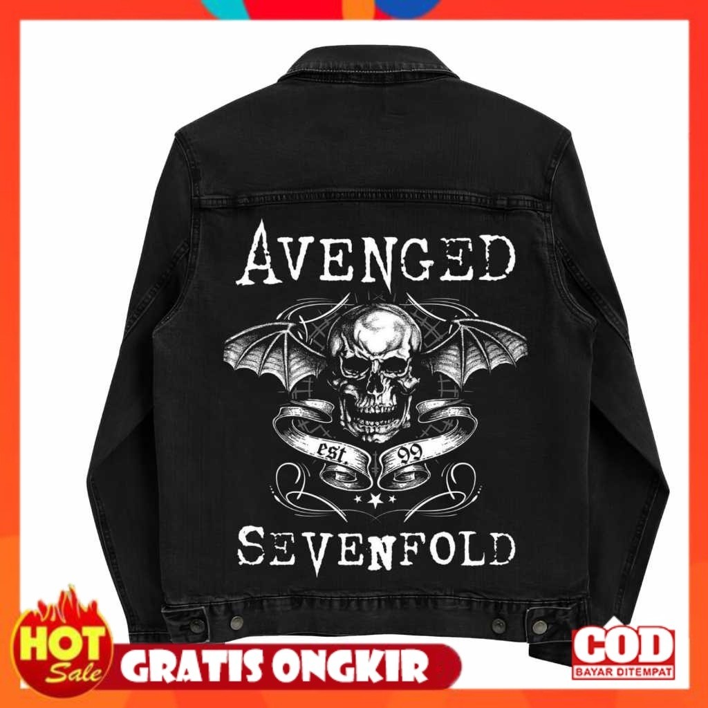 BAHAN ADEM HALUS LEMBUT TEBAL / Daisuke Apparel -Jaket Jeans - Jaket Denim - AVENGED SEVENFOLD - Jak