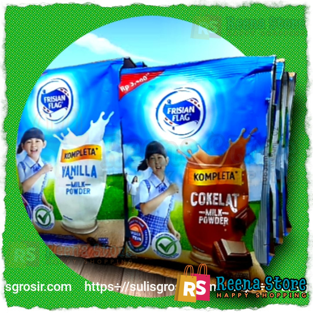 

Frisian Flag Kompleta @ 35 gr 1 Renceng (10 x 35 gr) Sachet - Reena Store