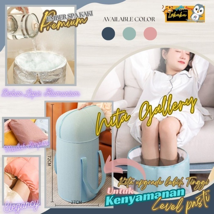 Baskom Ember Rendam Cuci Kaki Pijat Spa Air Hangat Travel Portable    - Tempat Mandi Kaki Air Hangat