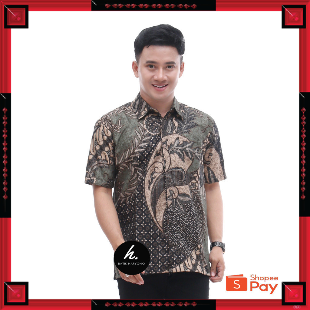 [PREMIUM ORIGINAL] BATIK HARYONO Baju Kemeja Pria Dewasa Lengan Pendek