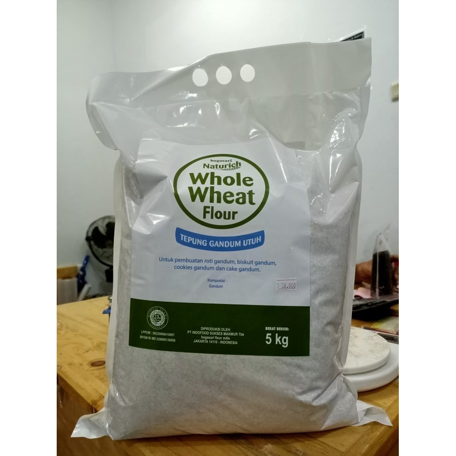 

[[Preium]] Bogasari Whole Wheat Flour (Tepung Gandum Utuh) 5 Kg