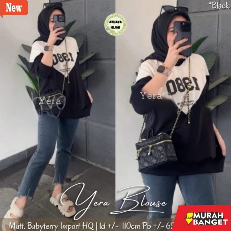 Blouse Wanita Kekinian Baju Blouse Wanita Kekinian Yera Blouse By Athaya Hijab