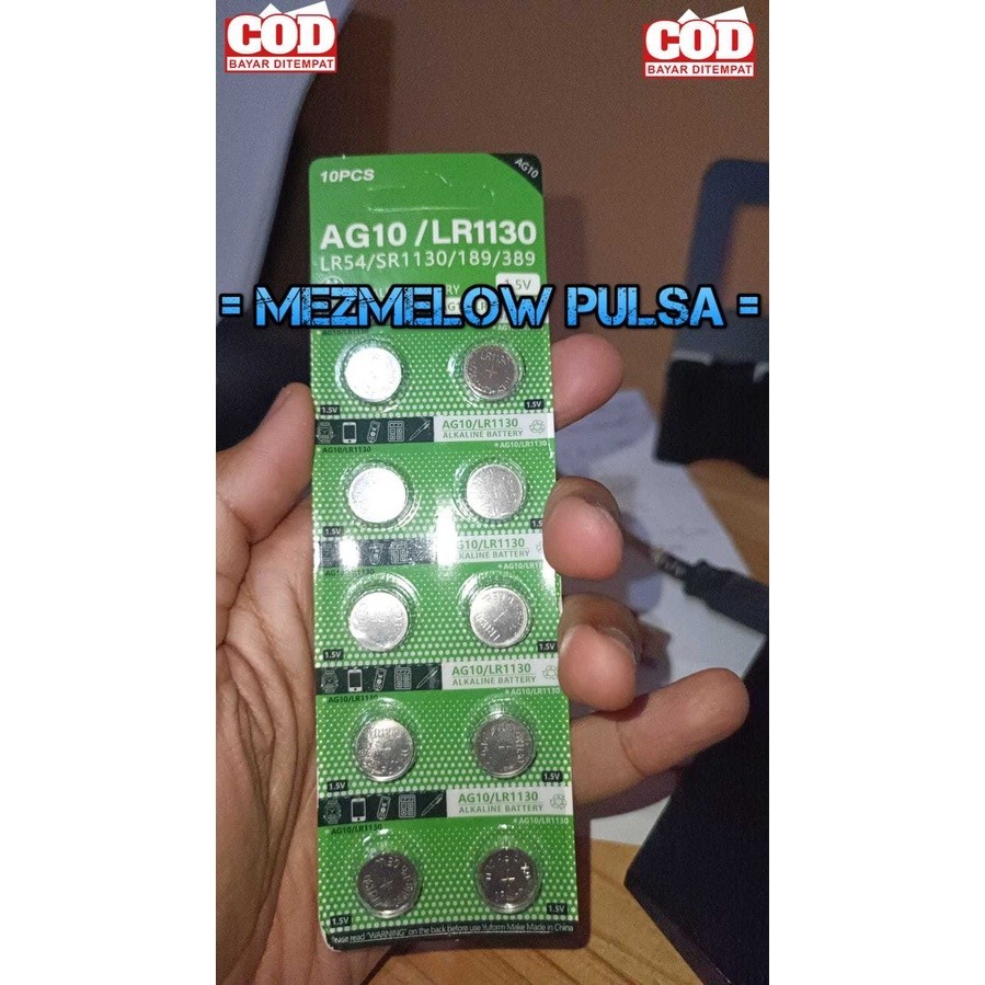 BATRE JAM BATERAI JAM TANGAN BATERAI KANCING MINI AG10 AG 10 LR1130 LR 1130