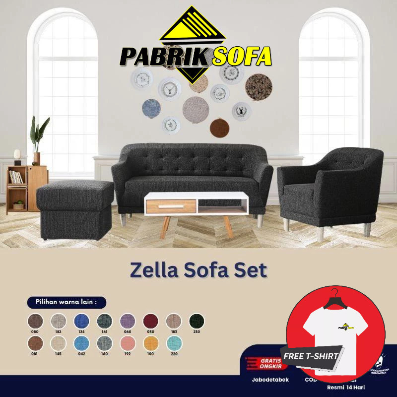 Sofa Set plus Meja / Zella Sofa Set + meja BREBES