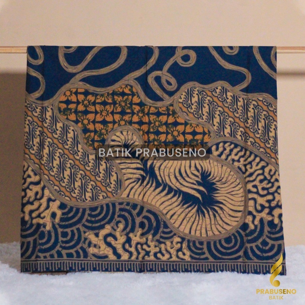 PRABUSENO SEMBADRA Kain Bahan Batik Solo Katun Premium Modern Warna Meteran Print Printing Motif Ele