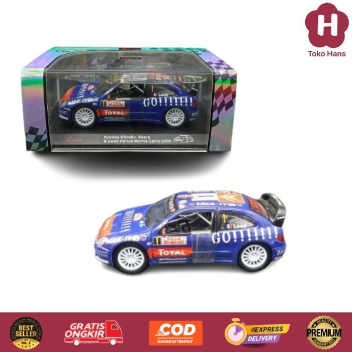 Diecast Saico Kronos Citroen Xsara S.Loeb Raillye Monte Carlo 2006